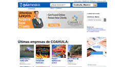 Desktop Screenshot of guia-coahuila.guiamexico.com.mx